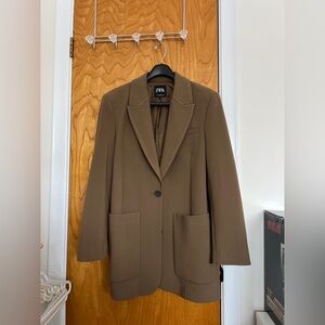 NWOT Zara Classic Tan Blazer